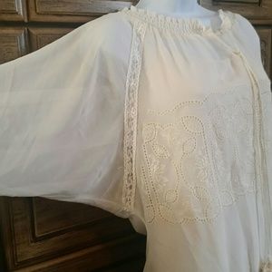 ✅Sheer/Tatted/Off the Shoulder,Boho top